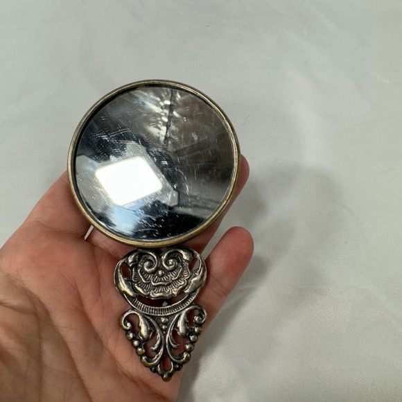 VTG Hans Jensen silver plate hand held mirror - Picture 6 of 7